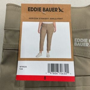 Eddie Bauer Khaki Horizon Straight Ankle Pants